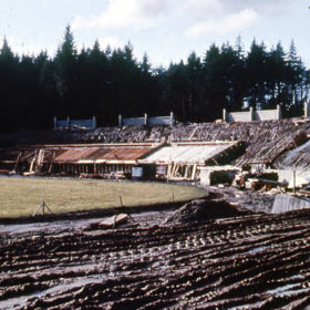 Construction of Thunderbird Stadium, 1967